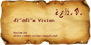 Ádám Vivien névjegykártya