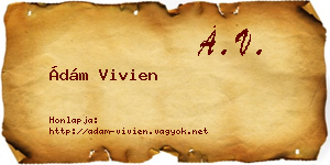 Ádám Vivien névjegykártya